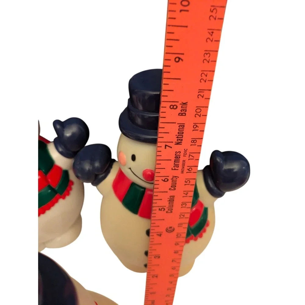 Set of 5 Adorable Ceramic Snowman‎ Figurines Christmas Holiday Decor